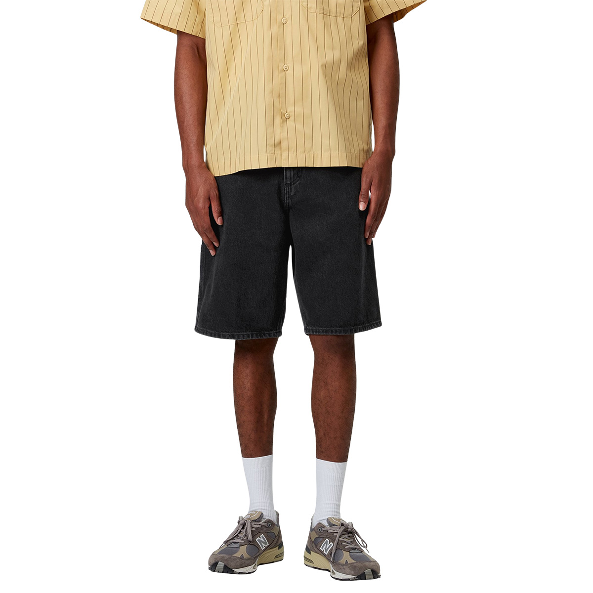 Carhartt Single Knee Short - Black Stone Washed