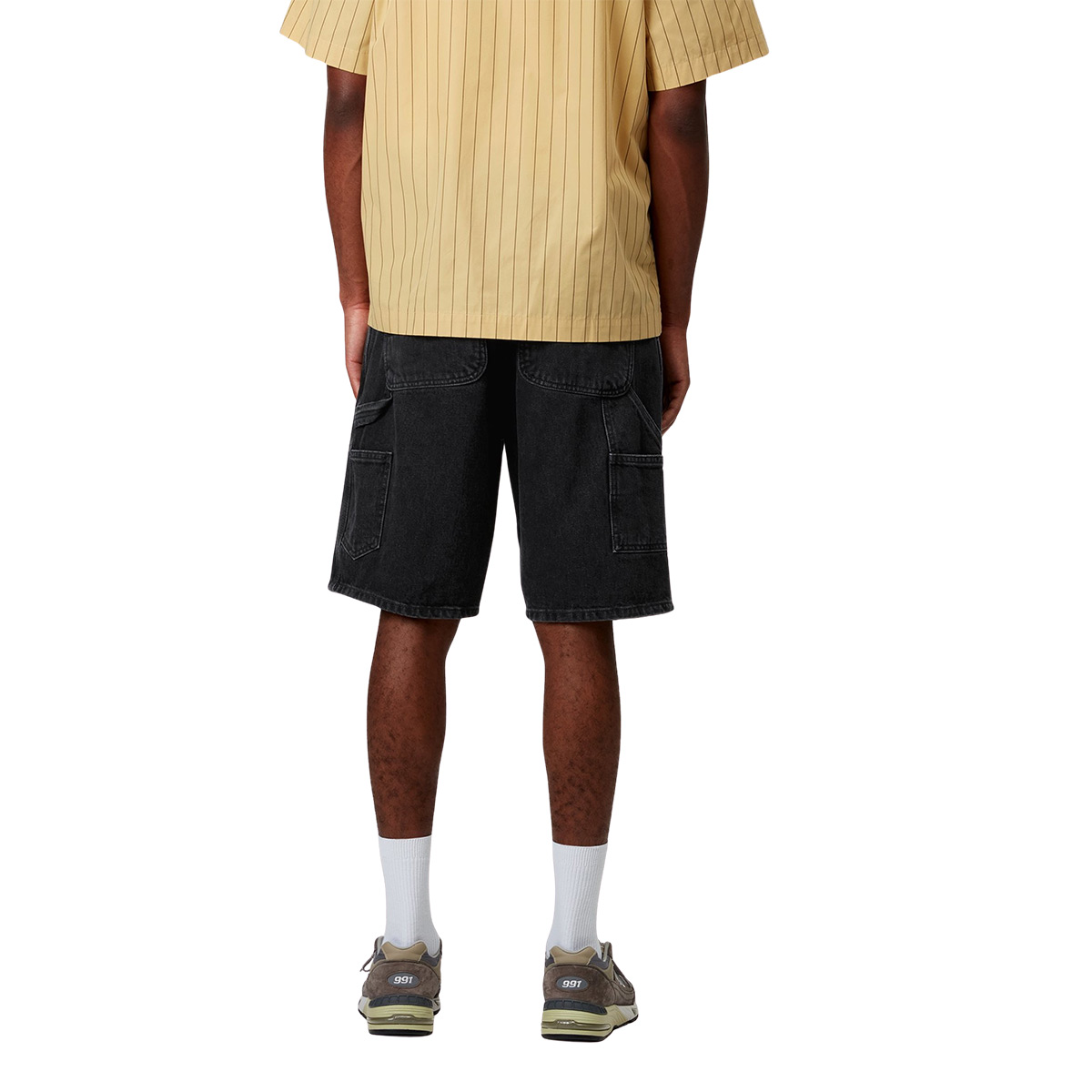 Carhartt Single Knee Short - Black Stone Washed
