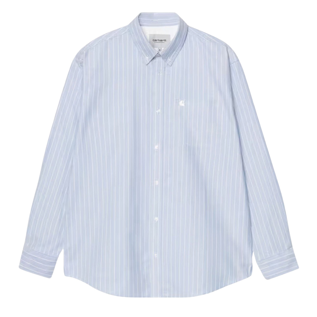 Carhartt L/S Cassel Shirt - Cassel Stripe - Bleach/White