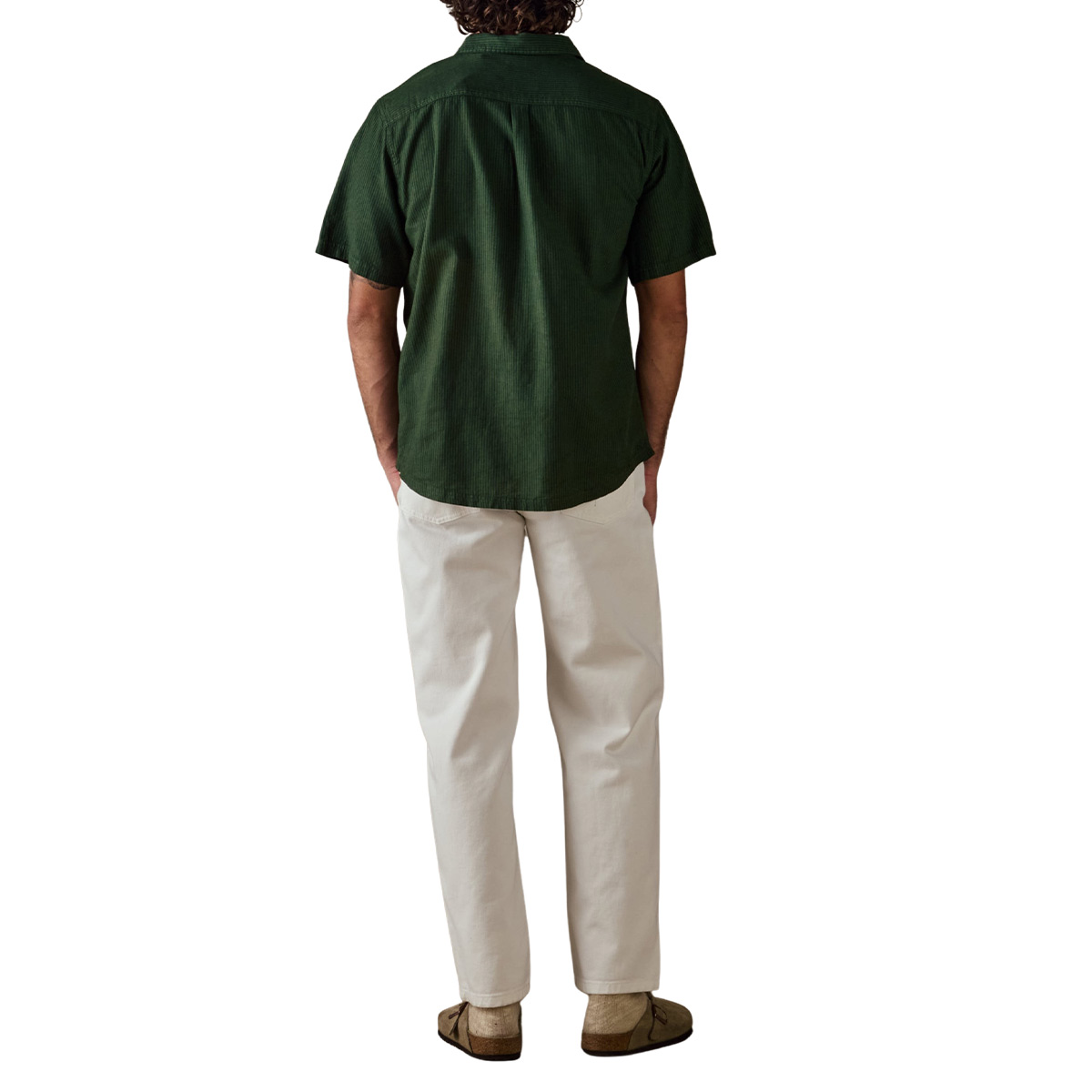 McTavish Hemp Stripe Shirt - Dark Green
