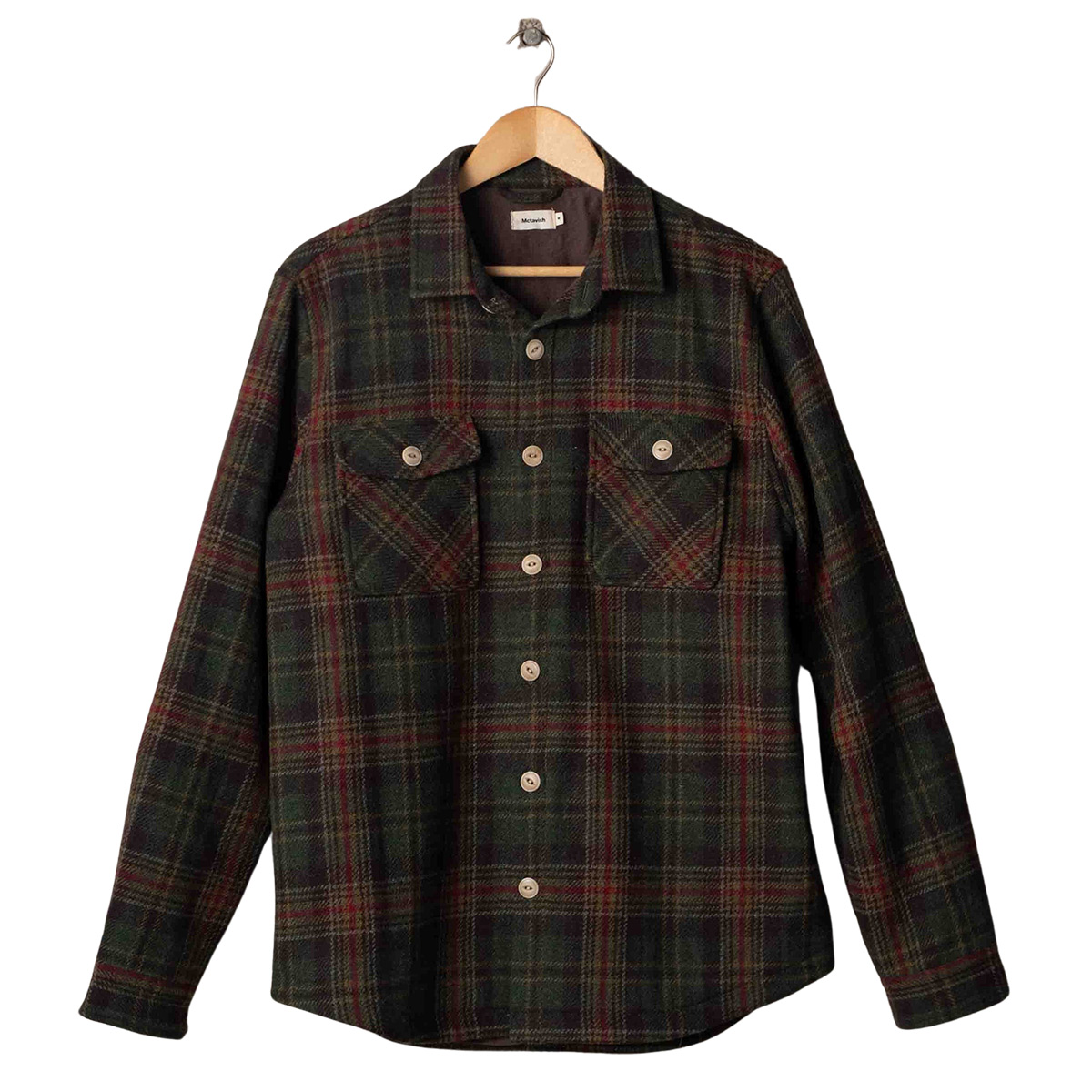 McTavish Lined Flannel Shirt - Brown Multi