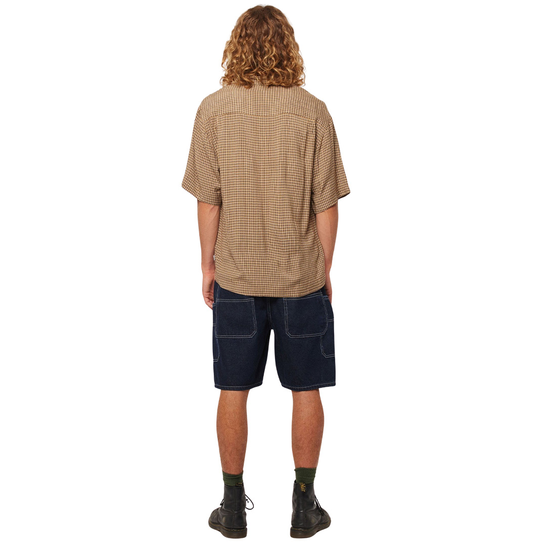Rollas Merbau Check Bowler - Biscuit
