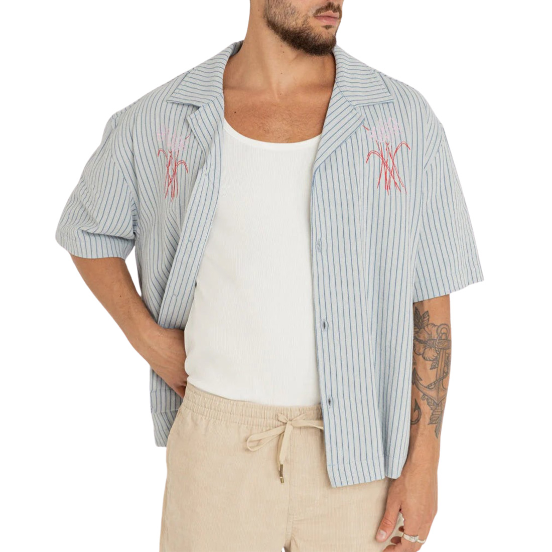 Rhythm Bouquet SS Shirt - Blue