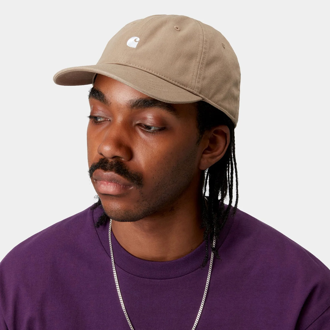 Carhartt Madison Logo Cap - Leather/White