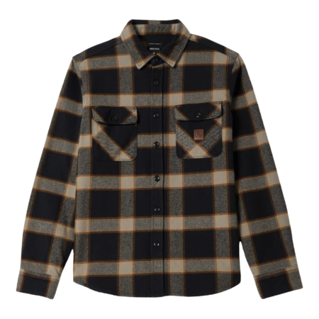 Brixton Bowery Heavy Weight Flannel - Black/Cream