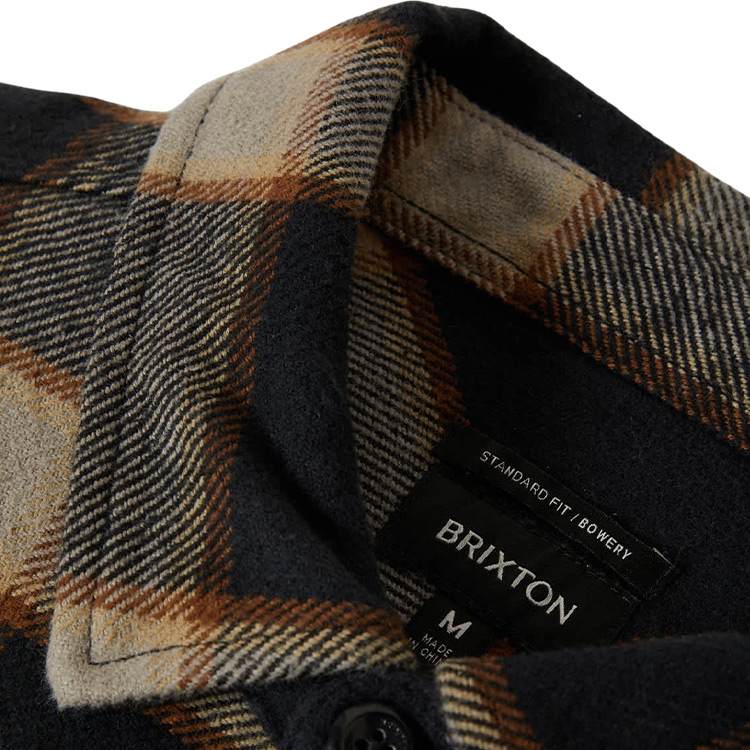Brixton Bowery Heavy Weight Flannel - Black/Cream