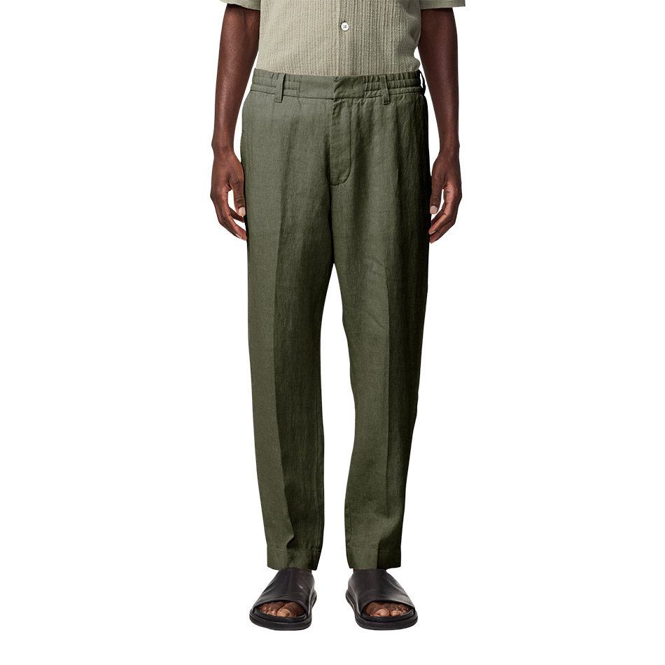 NN.07 Billie Linen Pants 1454 - Croc Green