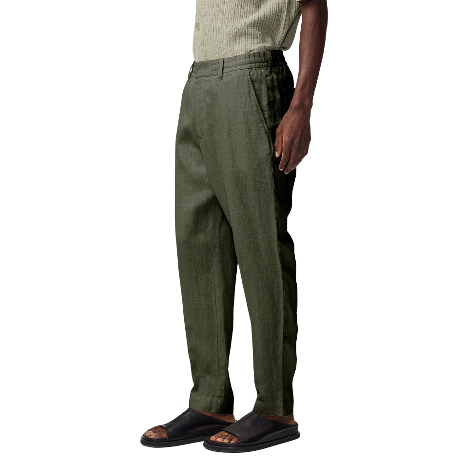 NN.07 Billie Linen Pants 1454 - Croc Green