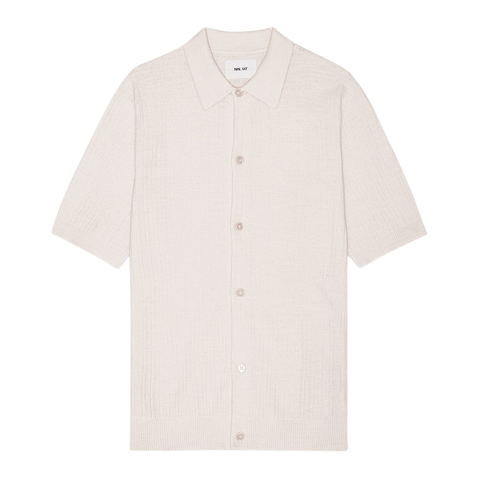 NN.07 Nolan Polo Cardigan 6695 - Ecru