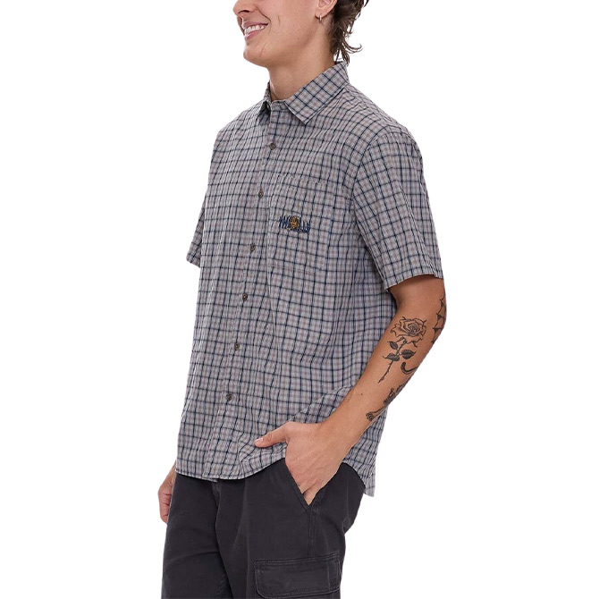 Thrills Eyes In The Grass Short Sleeve Shirt - Light Grey