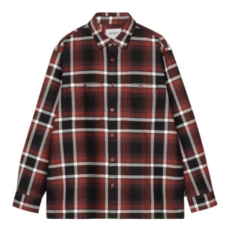 Carhartt L/S Vaughn Shirt - Vaughn Check/Dark Brick