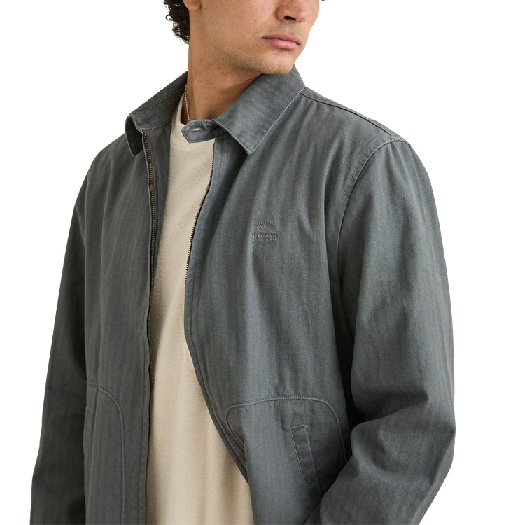 Rhythm Awake Herringbone Jacket - Charcoal