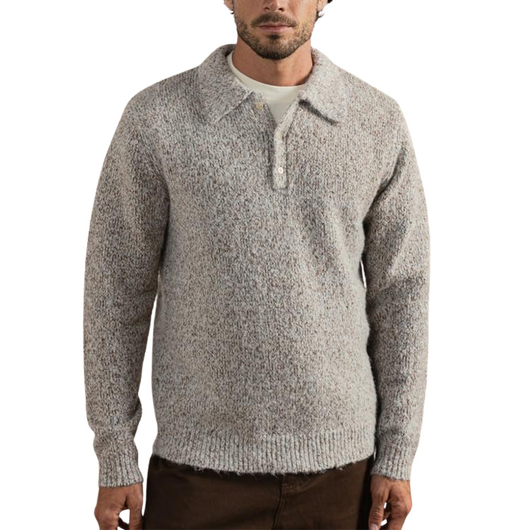 Rhythm Kinetic Collared Knit - Tobacco