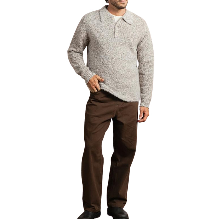 Rhythm Kinetic Collared Knit - Tobacco