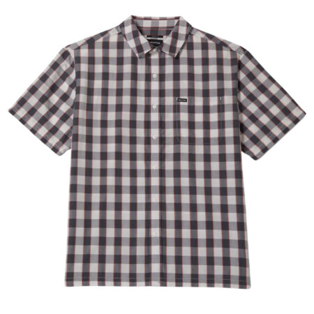Brixton Cru Plaid S/S Woven Shirt - Black/Off White/Red