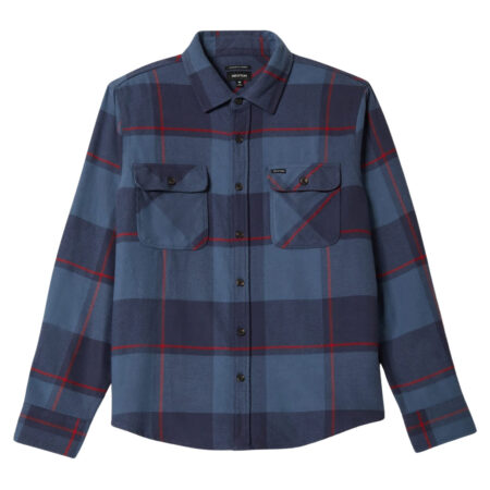 Brixton Bowery Flannel - Bering Sea/Mood Indigo/Adrenal
