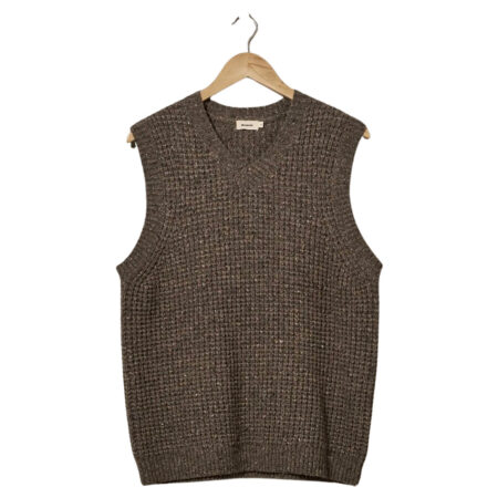 McTavish Vee Knit Vest - Brown Multi