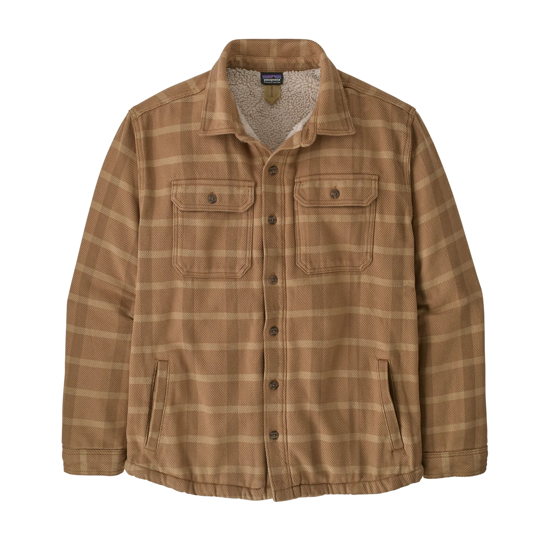 Patagonia Pile Lined Fjord Loft Shirt Jacket - Ladder: Coriander Brown