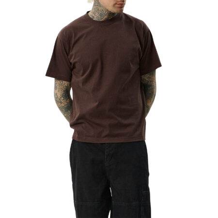 Afends Genesis Heavyweight Boxy Tee - Washed Coffee