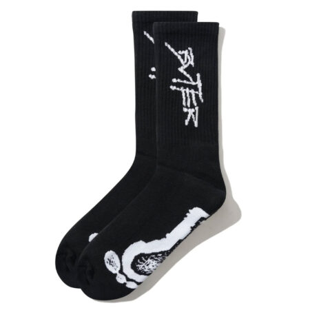Butter Goods - Footprint Socks - Black