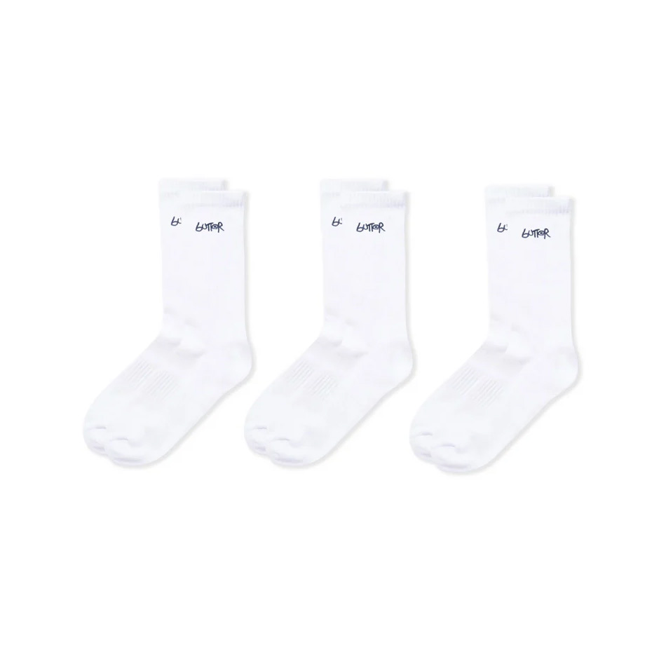 Butter Goods - 3-Pack Basic Socks - White