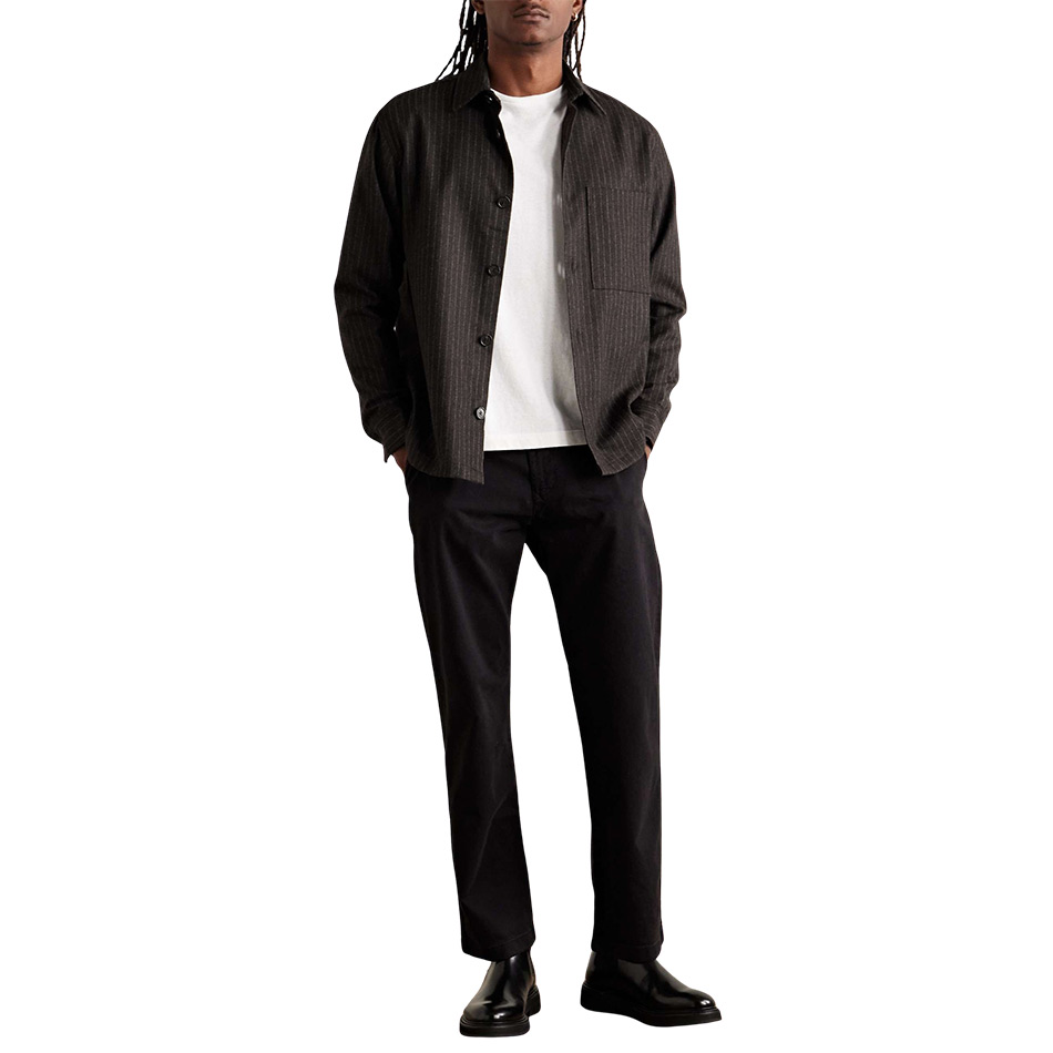 NN07 Freddy Pinstriped Overshirt 1630 - Brown Stripe