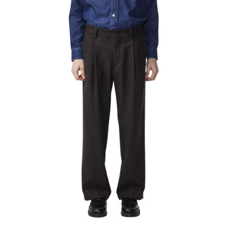 NN07 Kay 1630 Relaxed Fit Wool Blend Pant - Brown Stripe