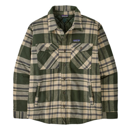 Patagonia LW Insulated Fjord Flannel Shirt Ashore: Old Growth Green