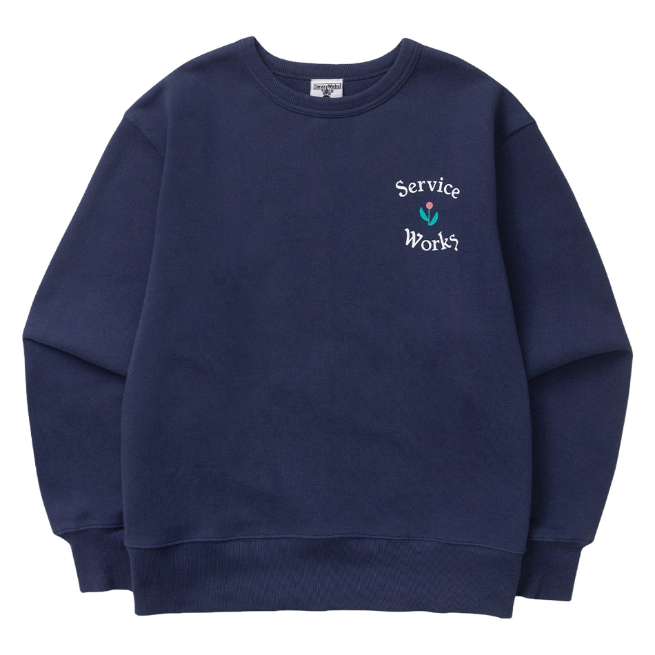 Service Works In Bloom Crewneck - Navy