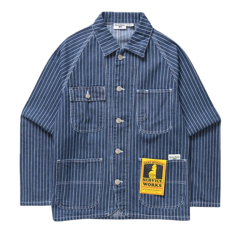 Service Works Pinstripe Denim Coverall 2.0 - Indigo