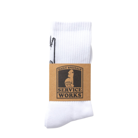 Service Works Knife & Fork Socks - White