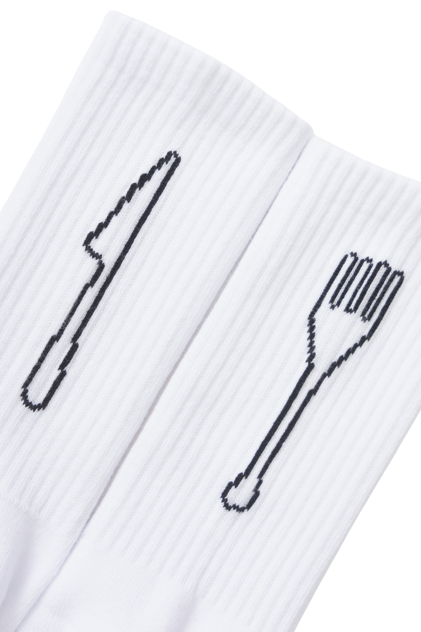 Service Works Knife & Fork Socks - White
