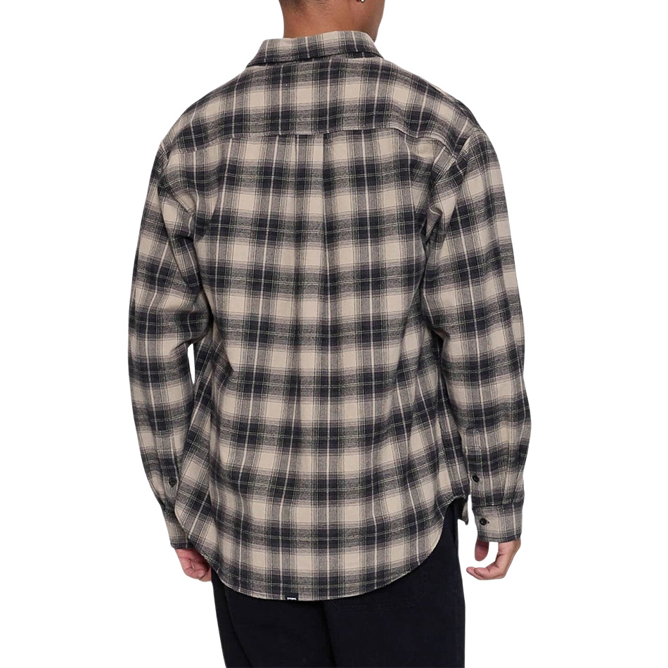 Thrills Stagger Barrio Long Sleeve Flannel Shirt - Black