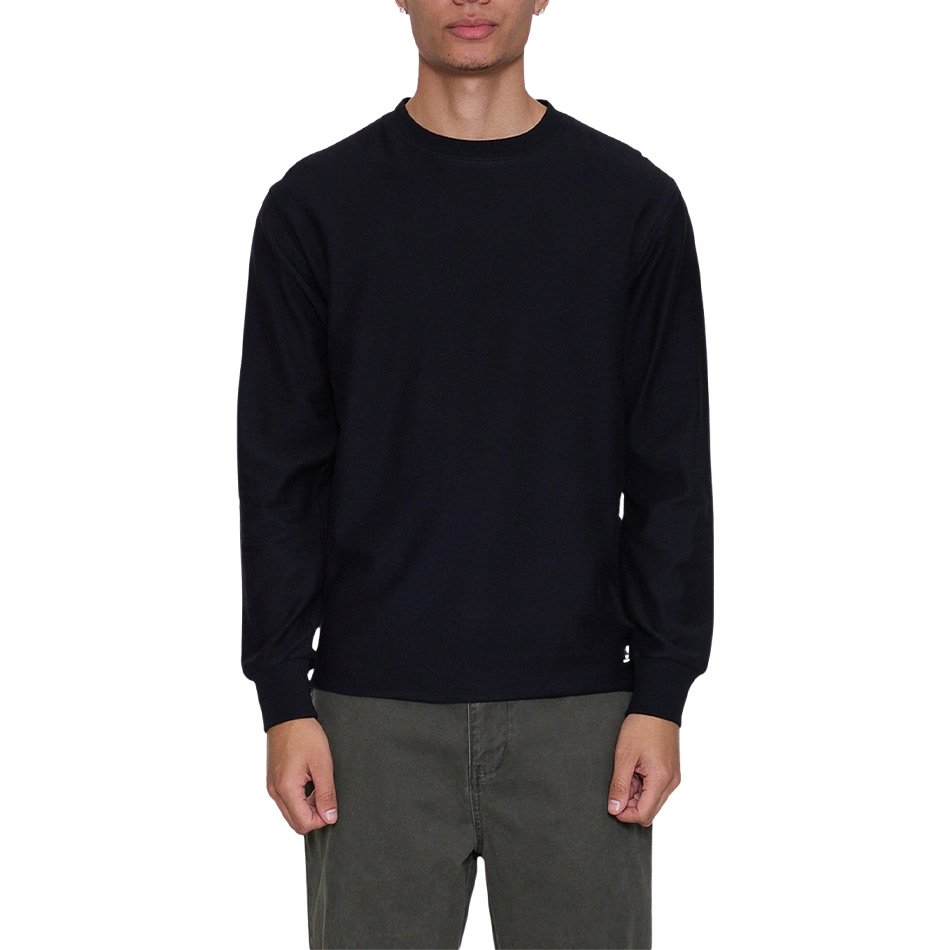 Thrills Arts & Industrial Slub Waffle Long Sleeve Tee - Black