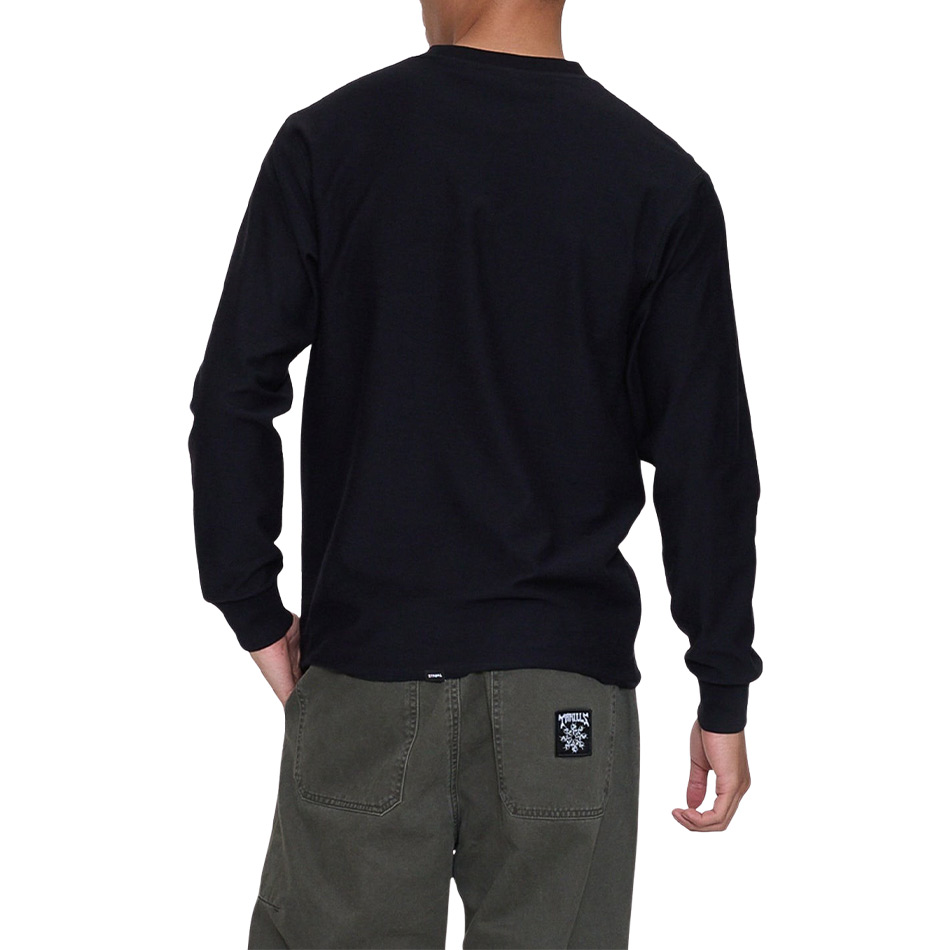 Thrills Arts & Industrial Slub Waffle Long Sleeve Tee - Black