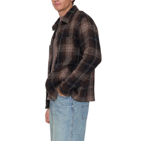 Thrills Primitive Cropped Flannel Jacket - Falcon