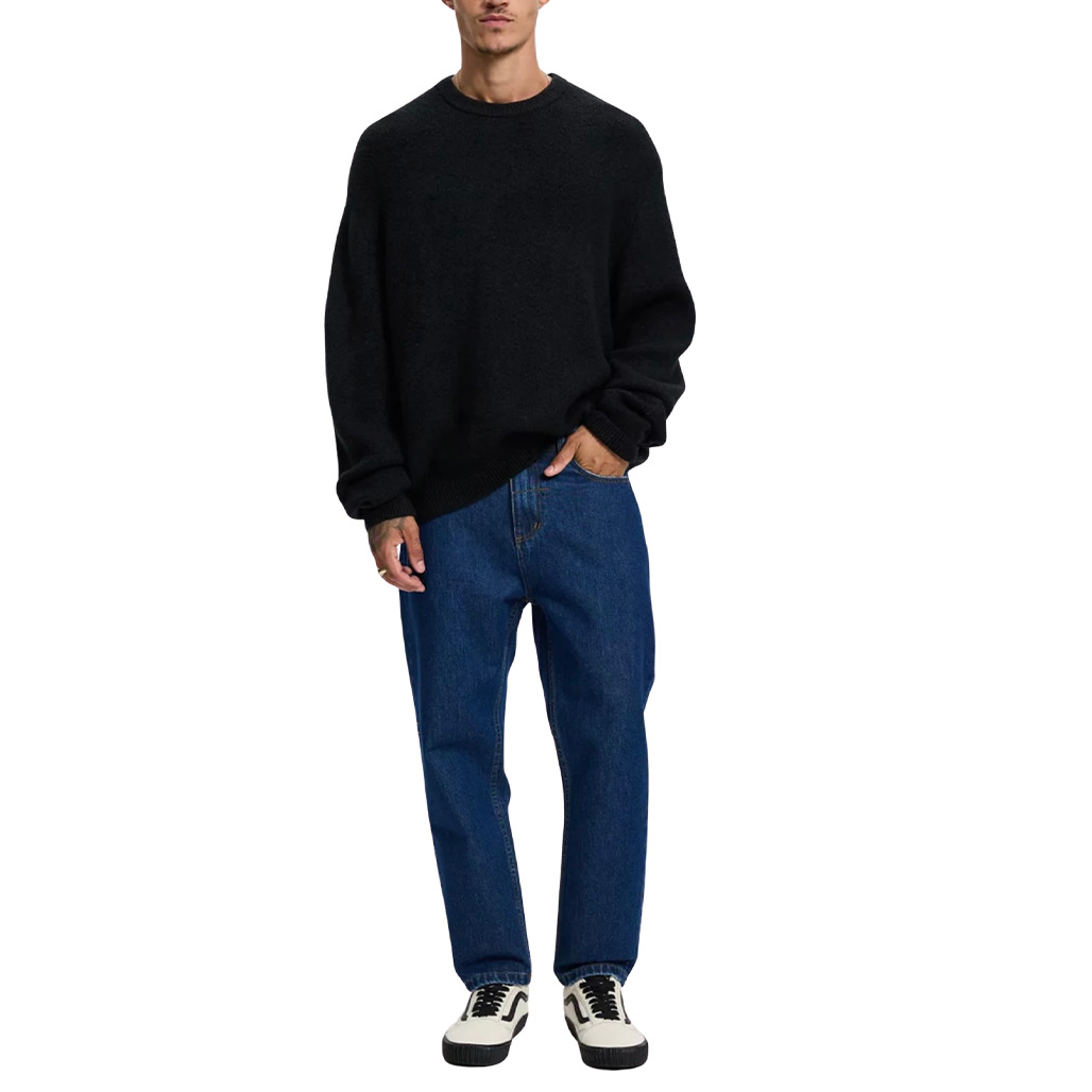 Thrills Stagger Box Fit Crew Knit - Black