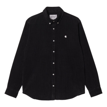 Carhartt L/S Madison Fine Cord Shirt - Black/Wax
