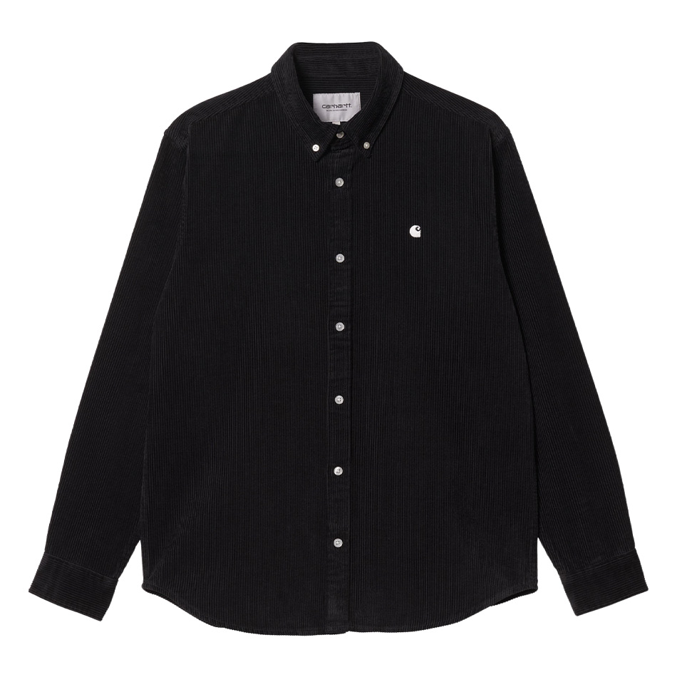 Carhartt L/S Madison Fine Cord Shirt - Black/Wax