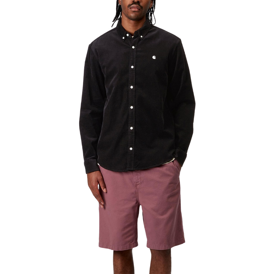 Carhartt L/S Madison Fine Cord Shirt - Black/Wax