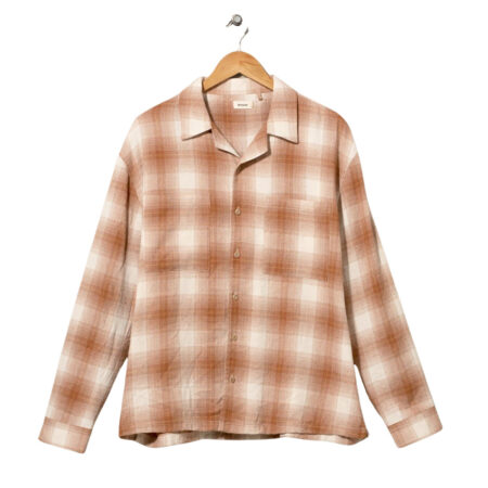 McTavish Long Sleeve Holiday Collar Shirt - Brown Multi