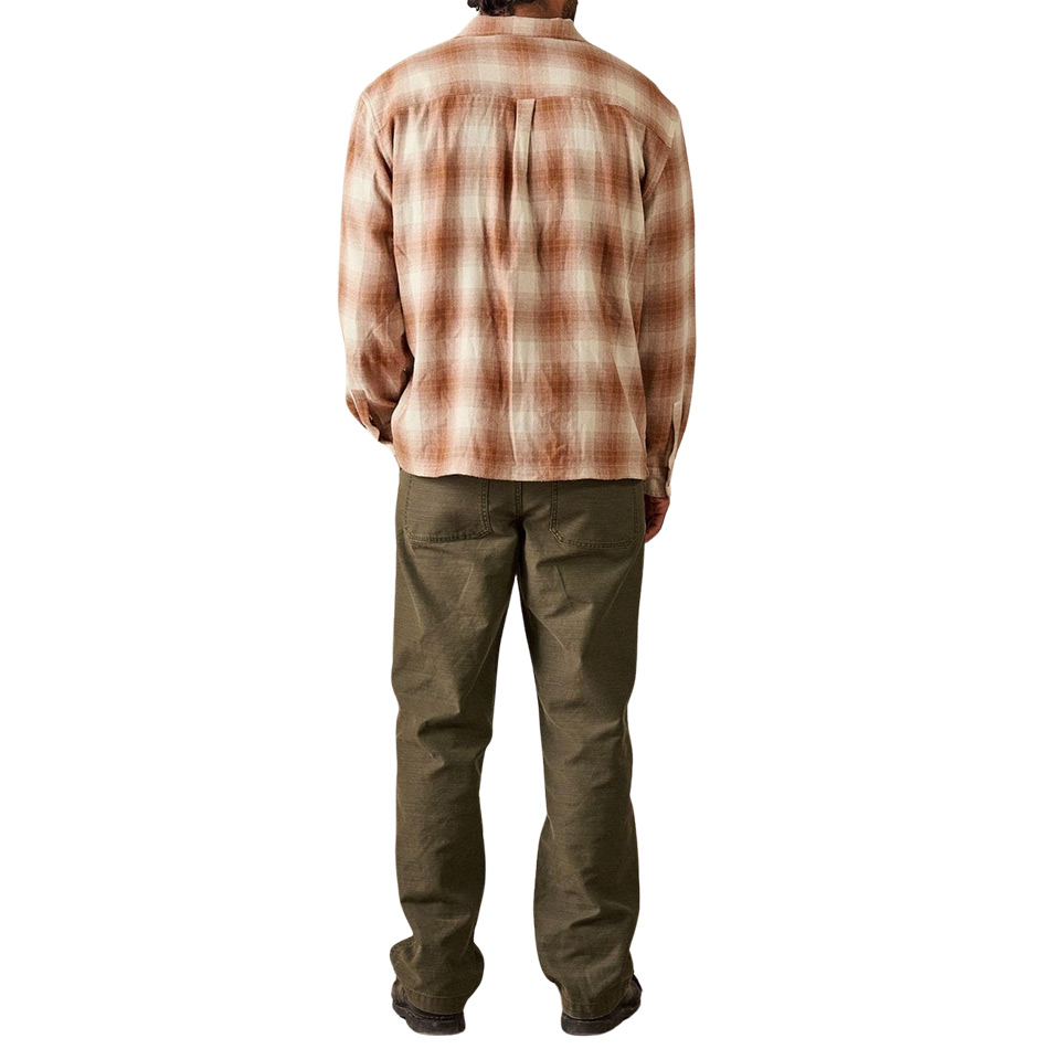 McTavish Long Sleeve Holiday Collar Shirt - Brown Multi