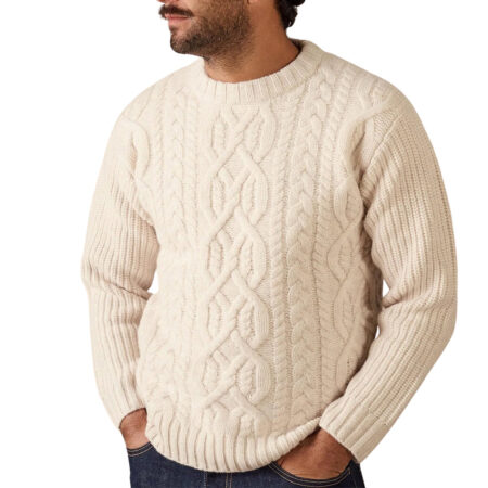McTavish Celtic Merino Knit - Chalk
