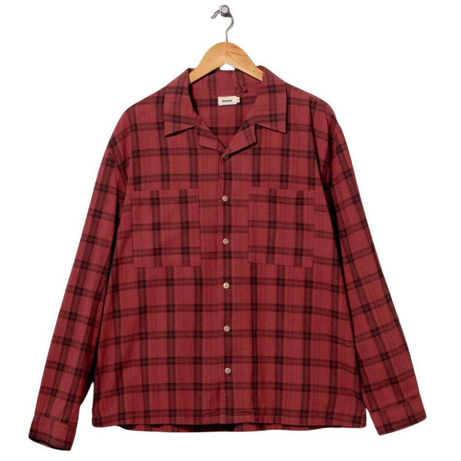 McTavish Long Sleeve Holiday Collar Shirt - Red Multi