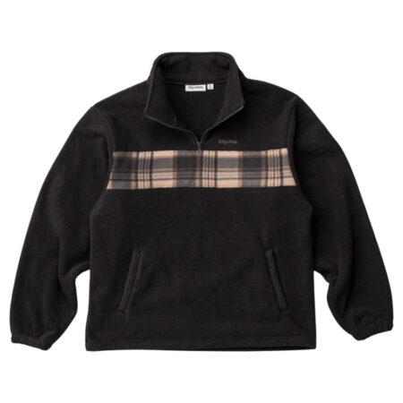 Rhythm Checkered Fleece Quarter Zip - Black