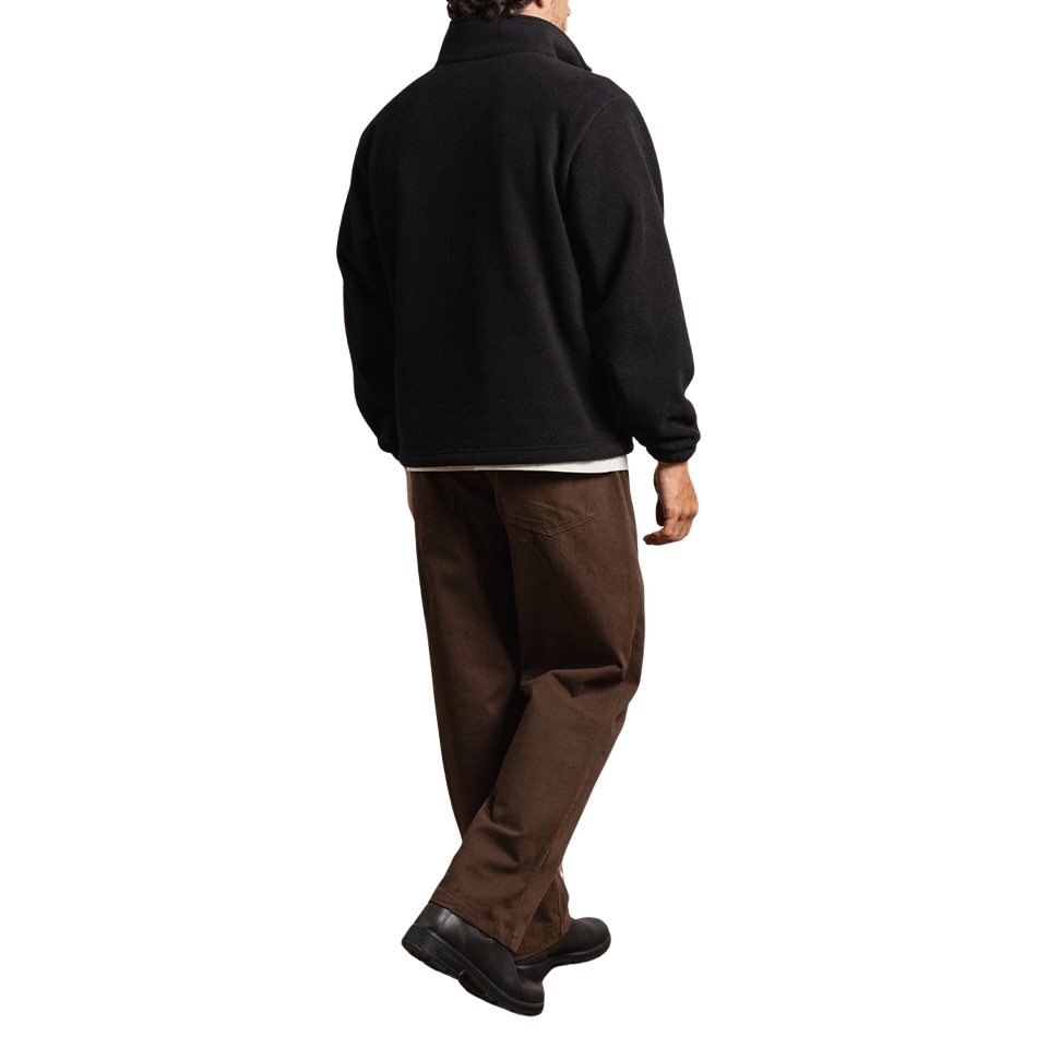 Rhythm Checkered Fleece Quarter Zip - Black