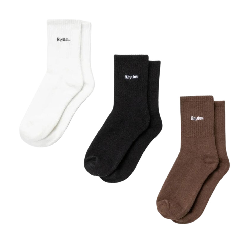 Rhythm Neutral 3-Pack Socks - Multi