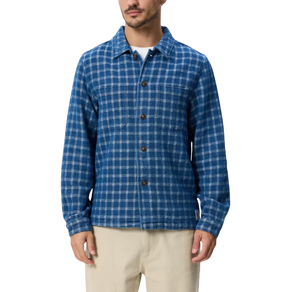 Rhythm Jacquard Check LS Shirt - Indigo