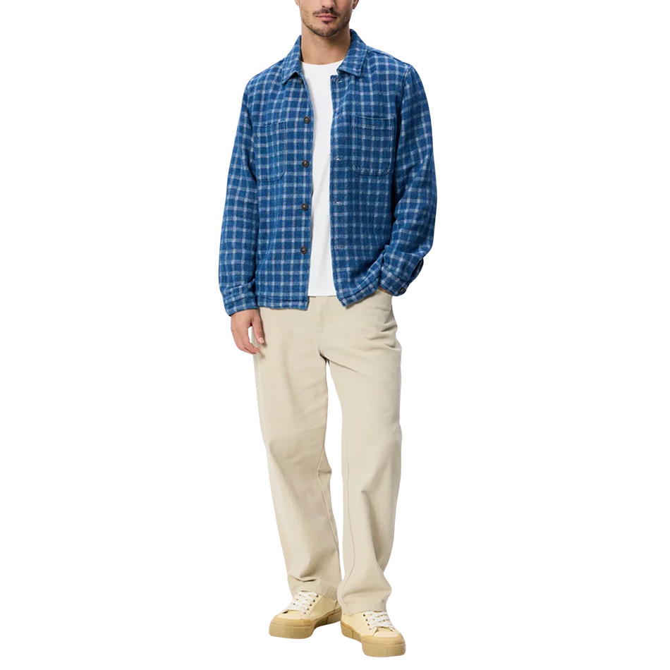 Rhythm Jacquard Check LS Shirt - Indigo