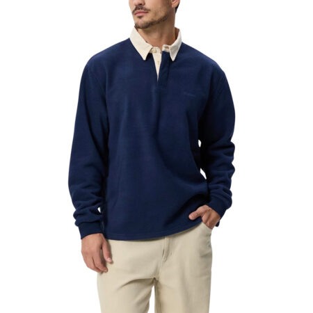 Rhythm Awake Polar Fleece Polo - Navy